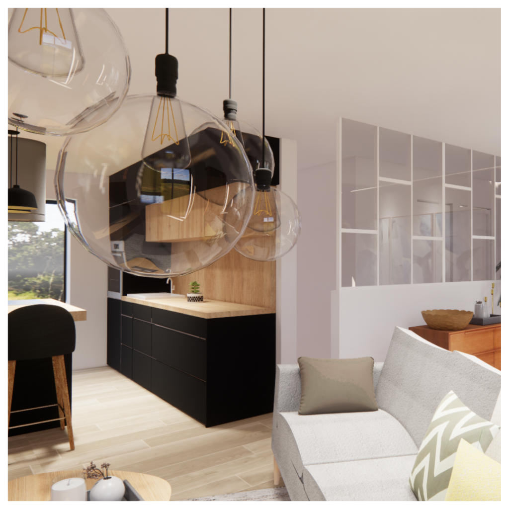 cuisine-ouverte-maison pour-y-vieillir-chez-soi
